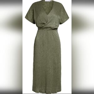 All In Favor V-Neck Phoebe Midi Dress